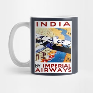 Imperial Airways Vintage Travel to India Print Mug